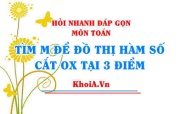 Tìm m để đồ thị hàm số cắt trục hoành tại 3 điểm? Toán lớp 12 - Hỏi nhanh đáp gọn